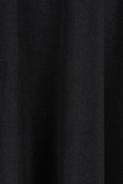 Product shot of the Long Sleeve Softly Swinging Bamboo Tee in colour Black (Black), detail
