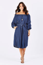 Preloved Ruffled Feathers Dress - Spot