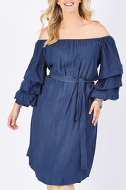Preloved Ruffled Feathers Dress - Spot