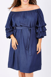 Preloved Ruffled Feathers Dress - Spot