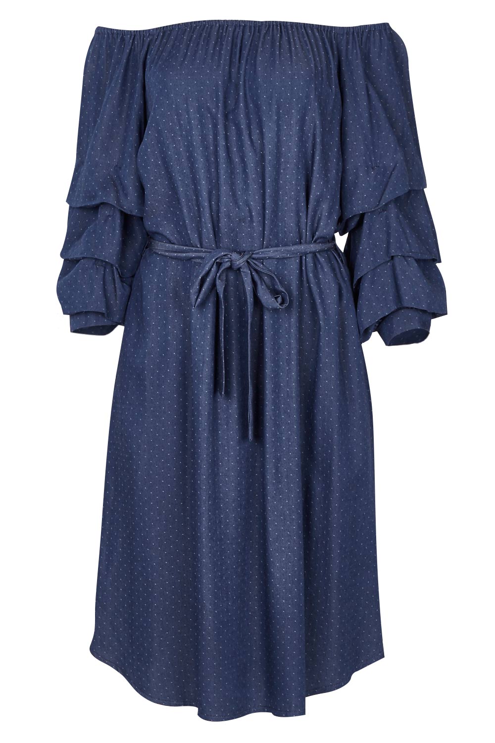 Preloved Ruffled Feathers Dress - Spot
