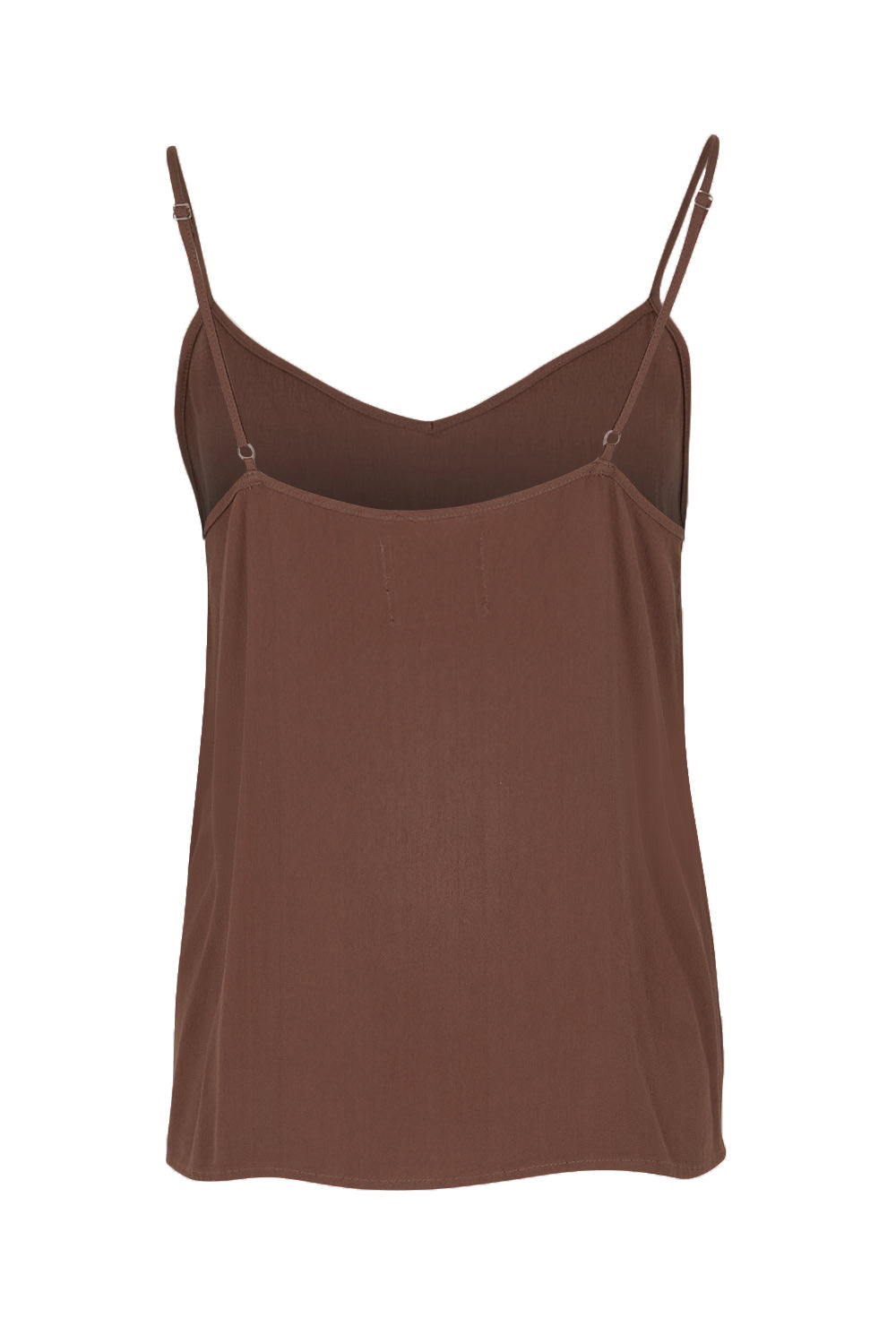 Product shot of the Runaway Top – Chocolate in colour Chocolate, from the back