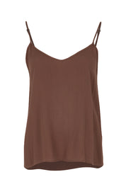 Product shot of the Runaway Top – Chocolate in colour Chocolate, from the front