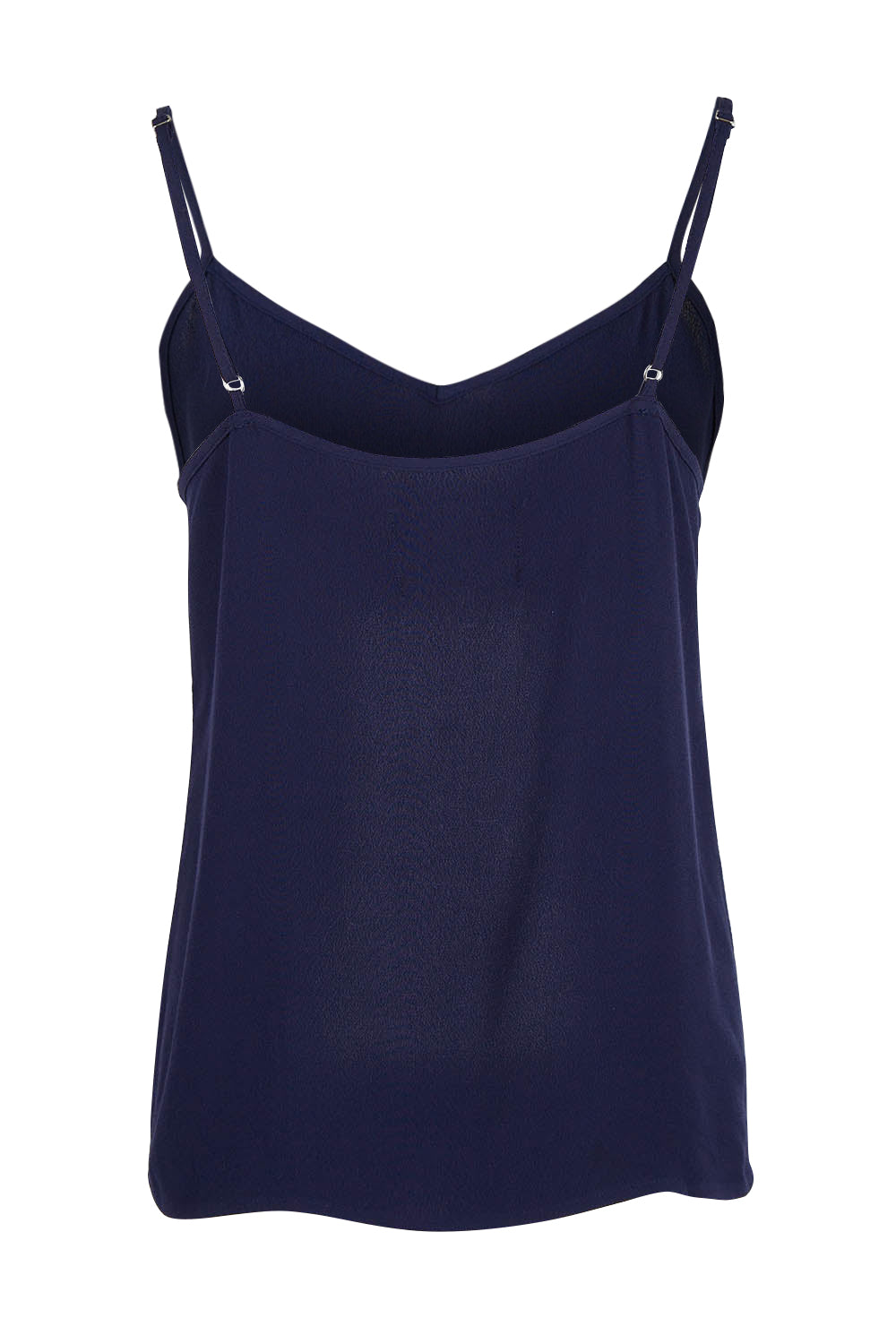 Product shot of the Runaway Top in colour Darknavy (Blue), from the back