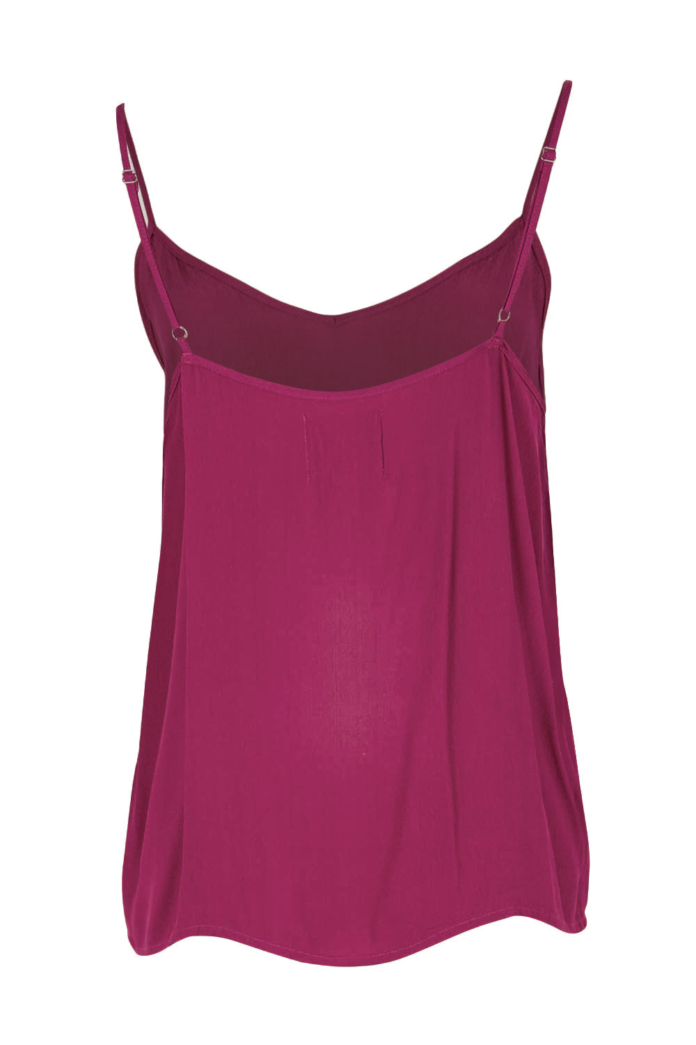Product shot of the Runaway Top – Plum in colour Plum, from the back