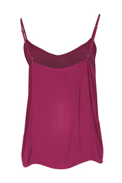 Product shot of the Runaway Top – Plum in colour Plum, from the back