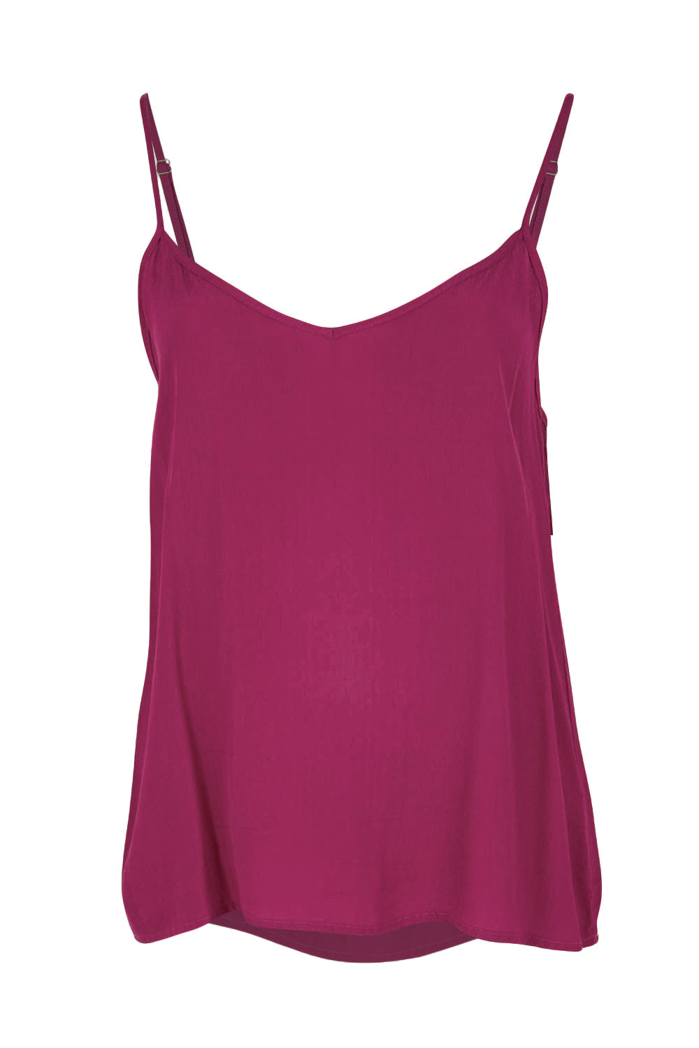 Product shot of the Runaway Top – Plum in colour Plum, from the front