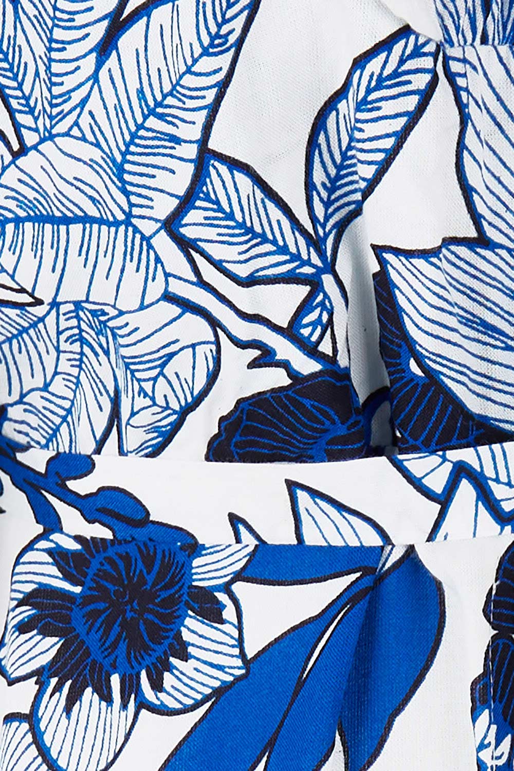 Product shot of the Bellezza Maxi Dress in colour Blues (Blue), detail