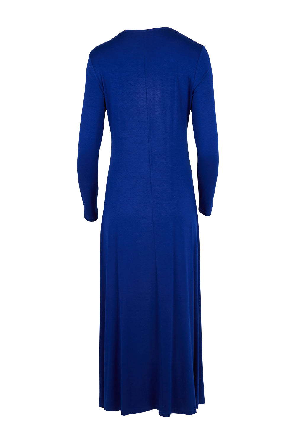 Product shot of the My Faithful Maxi Tee Dress in colour Sapphire (Blue), from the back