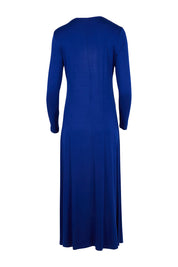 Product shot of the My Faithful Maxi Tee Dress in colour Sapphire (Blue), from the back