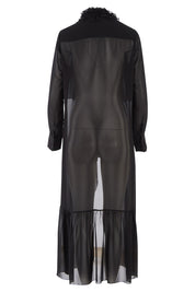 Product shot of the Breezing Along Duster in colour Black (Black), from the back