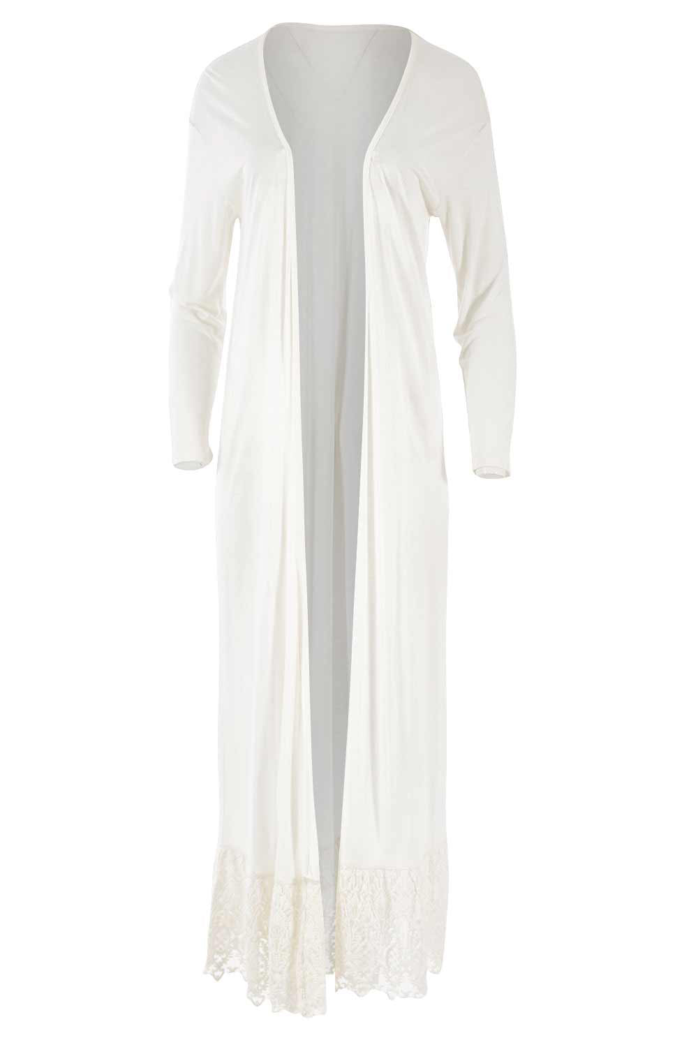 Product shot of the Starry Night Cardi in colour Chalk (White), from the front