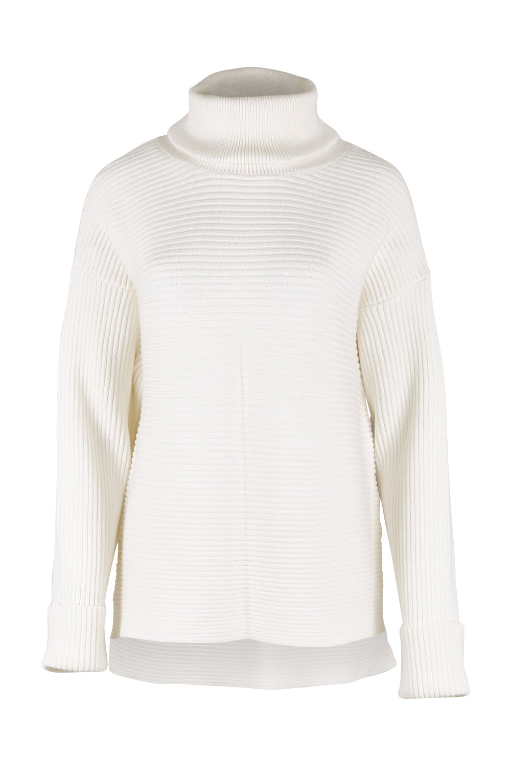 Product shot of the Roll With Me Jumper in colour Chalk (White), from the front
