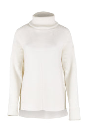 Product shot of the Roll With Me Jumper in colour Chalk (White), from the front