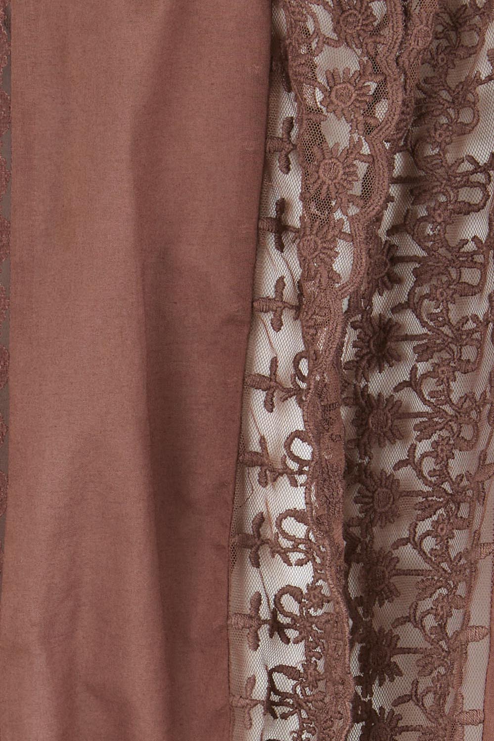 Product shot of the Spring Day Throw – Chocolate in colour Chocolate, showing detail