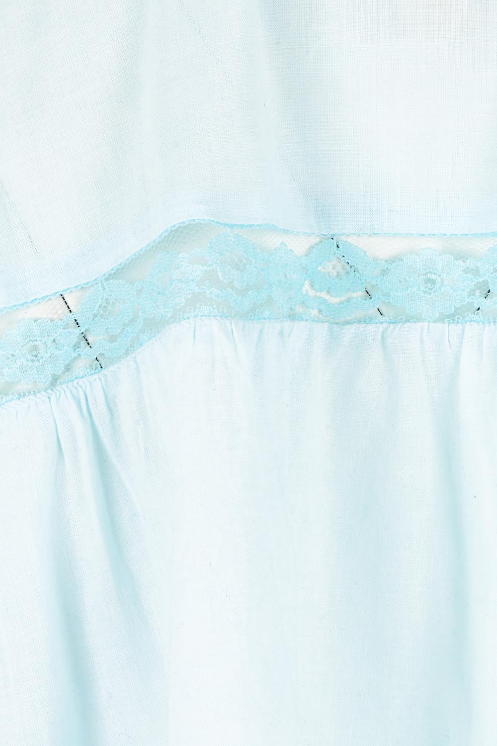 Product shot of the Spring Day Cotton Throw in colour Sky (Blue), detail