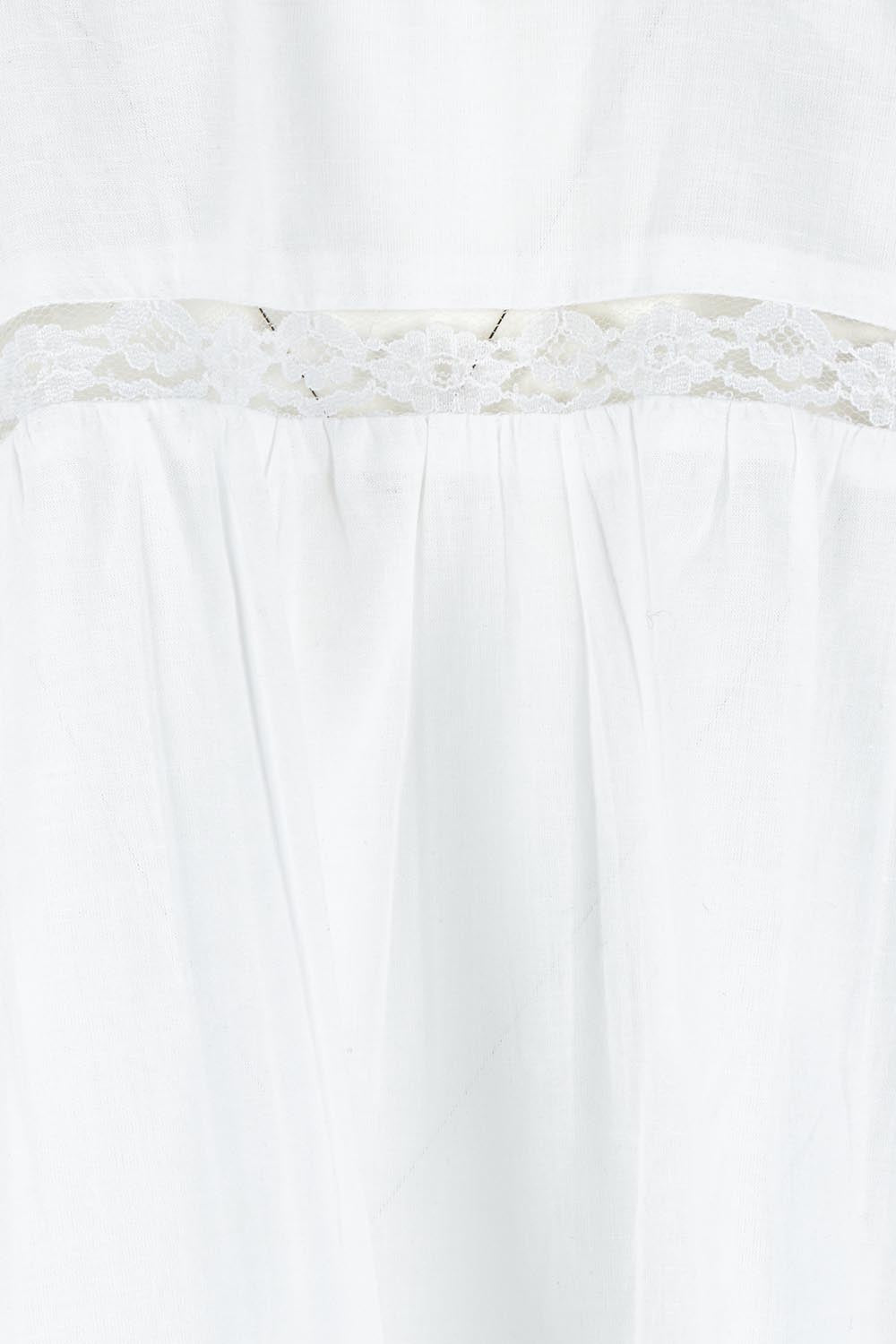 Product shot of the Spring Day Cotton Throw in colour White (White), detail