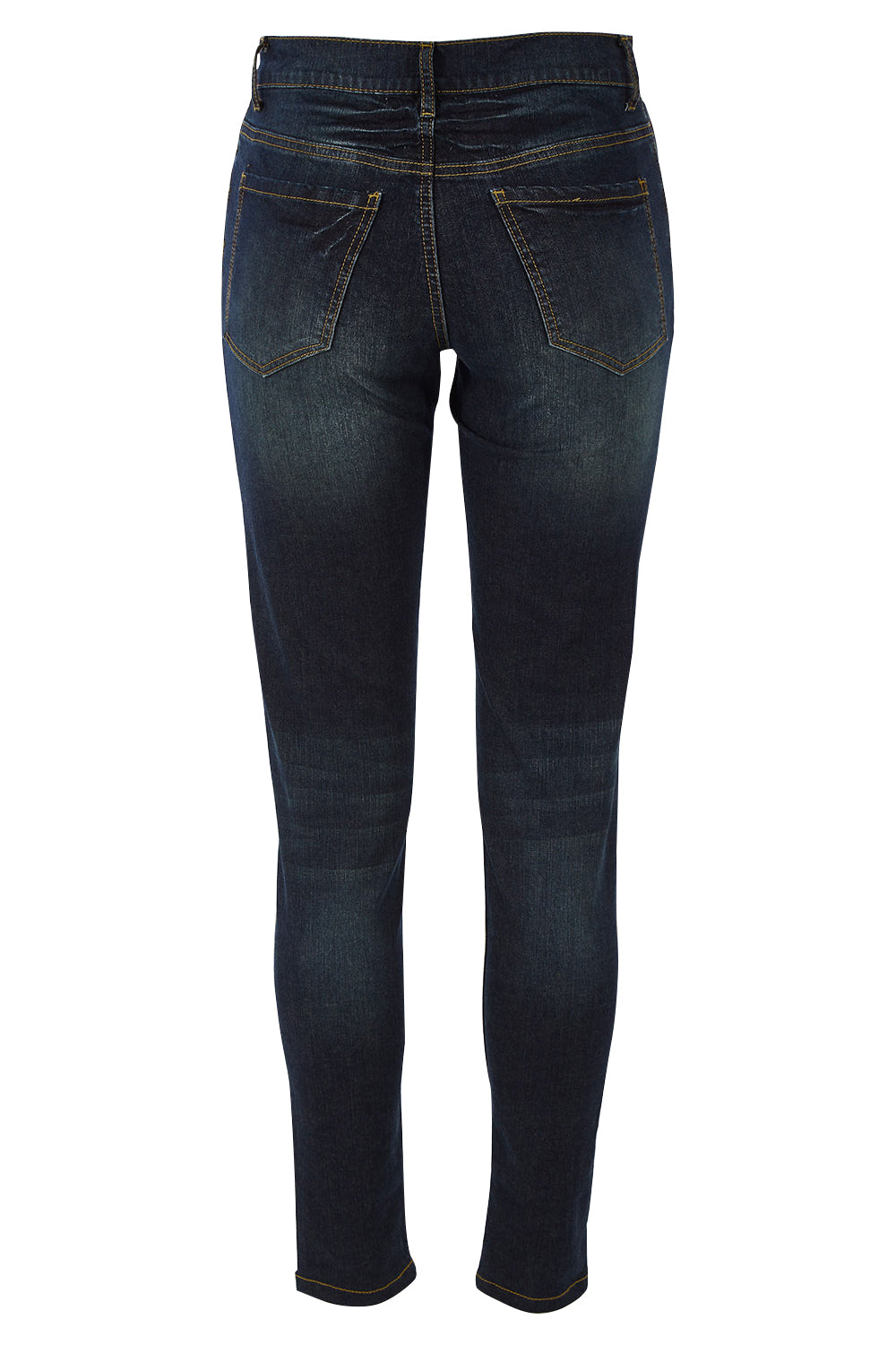 Product shot of the You Patched Me All Up Jeans in colour Denim (Blue), from the back