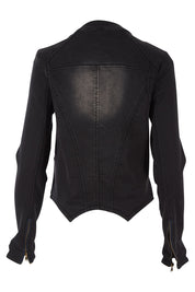 Product shot of the Road Less Travelled Jacket in colour Black (Black), from the back