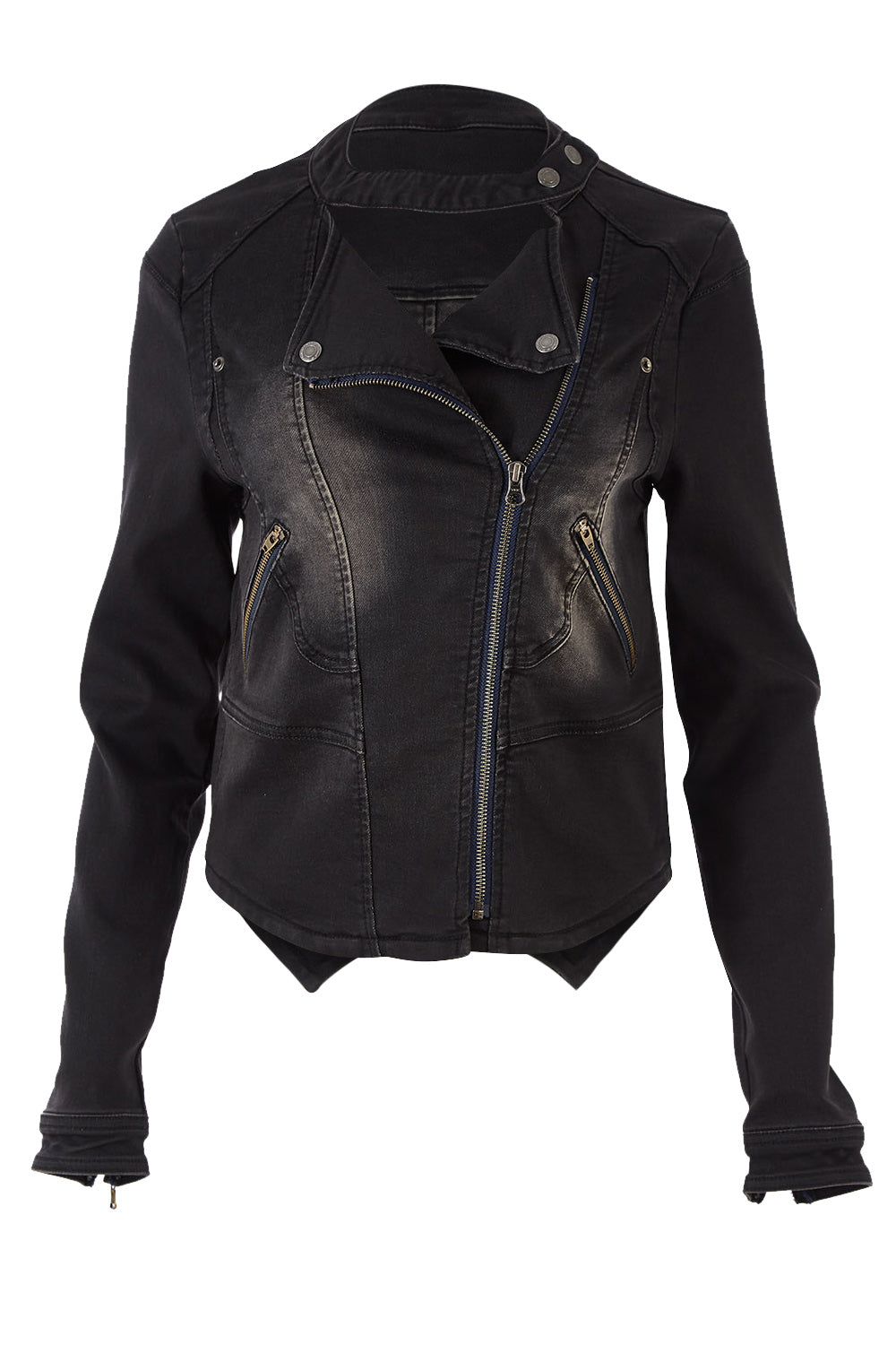 Product shot of the Road Less Travelled Jacket in colour Black (Black), from the front