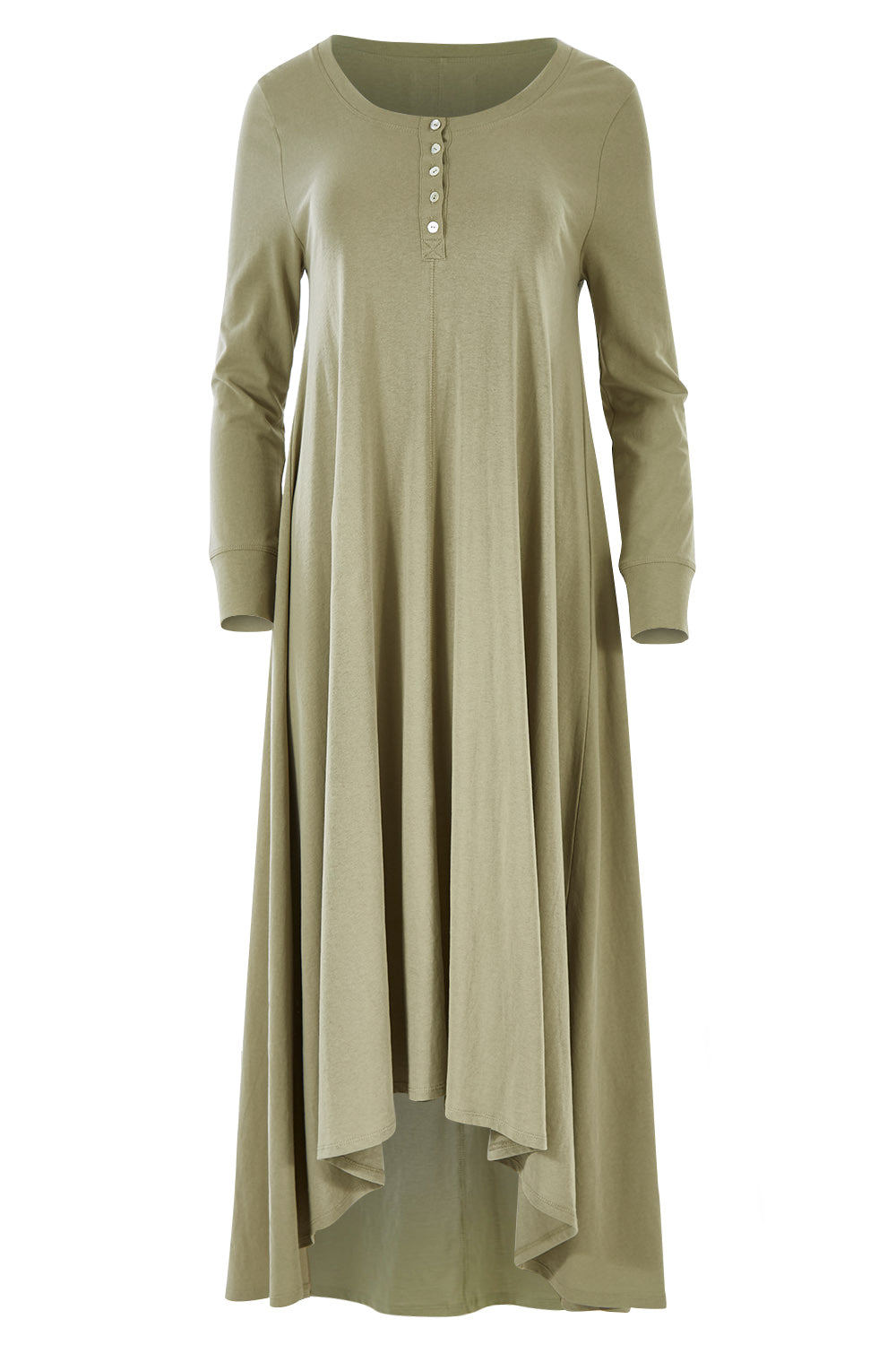 Product shot of the Picking Wildflowers Dress in colour Pumice, from the front
