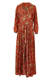 Product shot of the Meet Under The Palm Tree Maxi in colour Earth, from the front