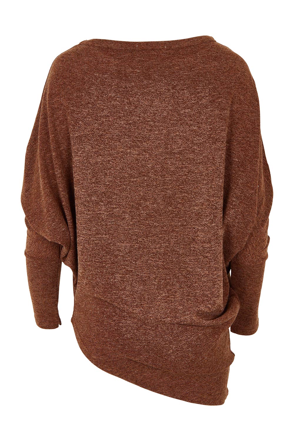 Product shot of the Snuggle Up Jumper in colour Chocolate, from the back