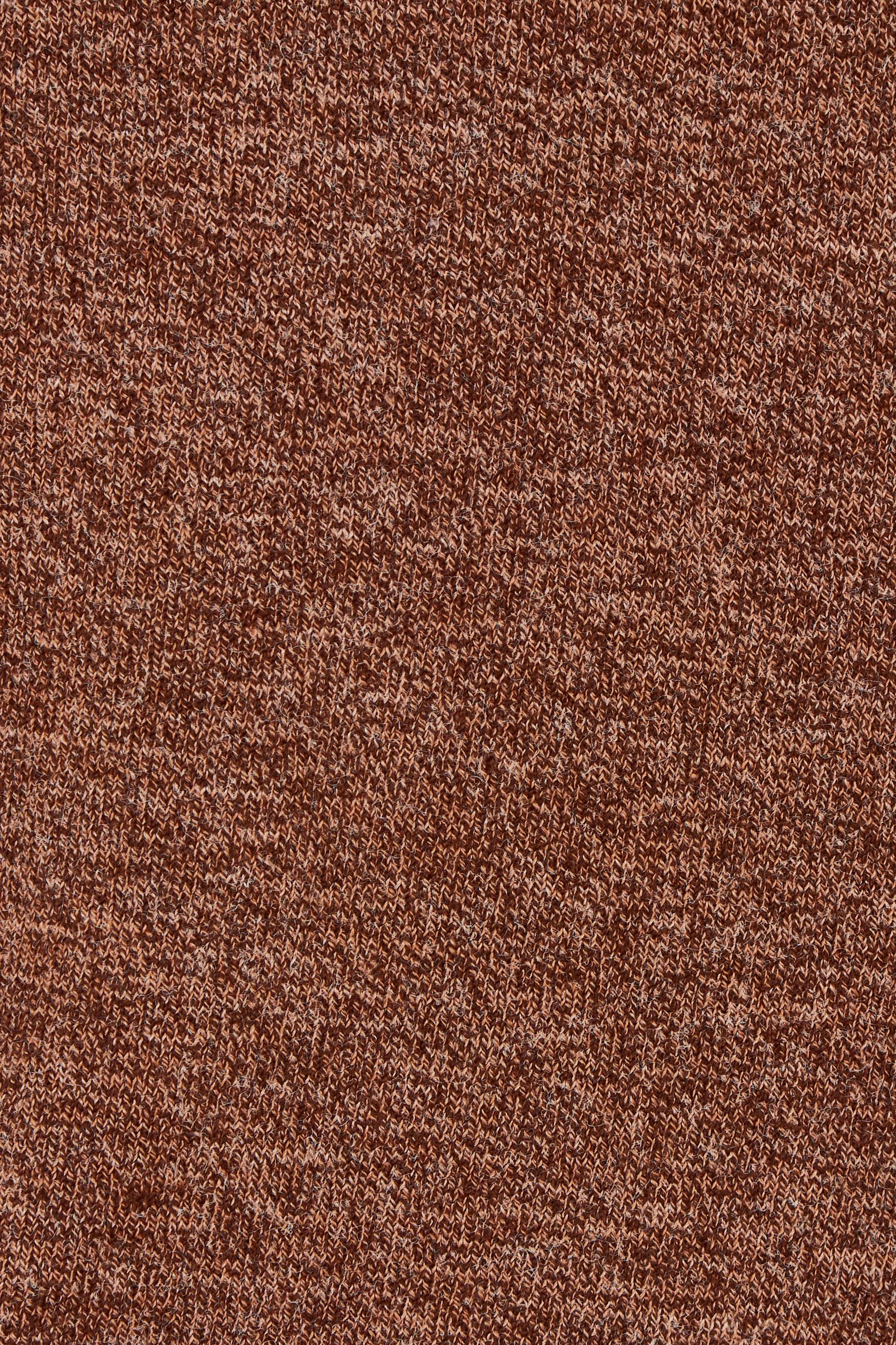 Product shot of the Snuggle Up Jumper in colour Chocolate, detail