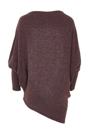 Product shot of the Snuggle Up Jumper in colour Cocoa, from the back