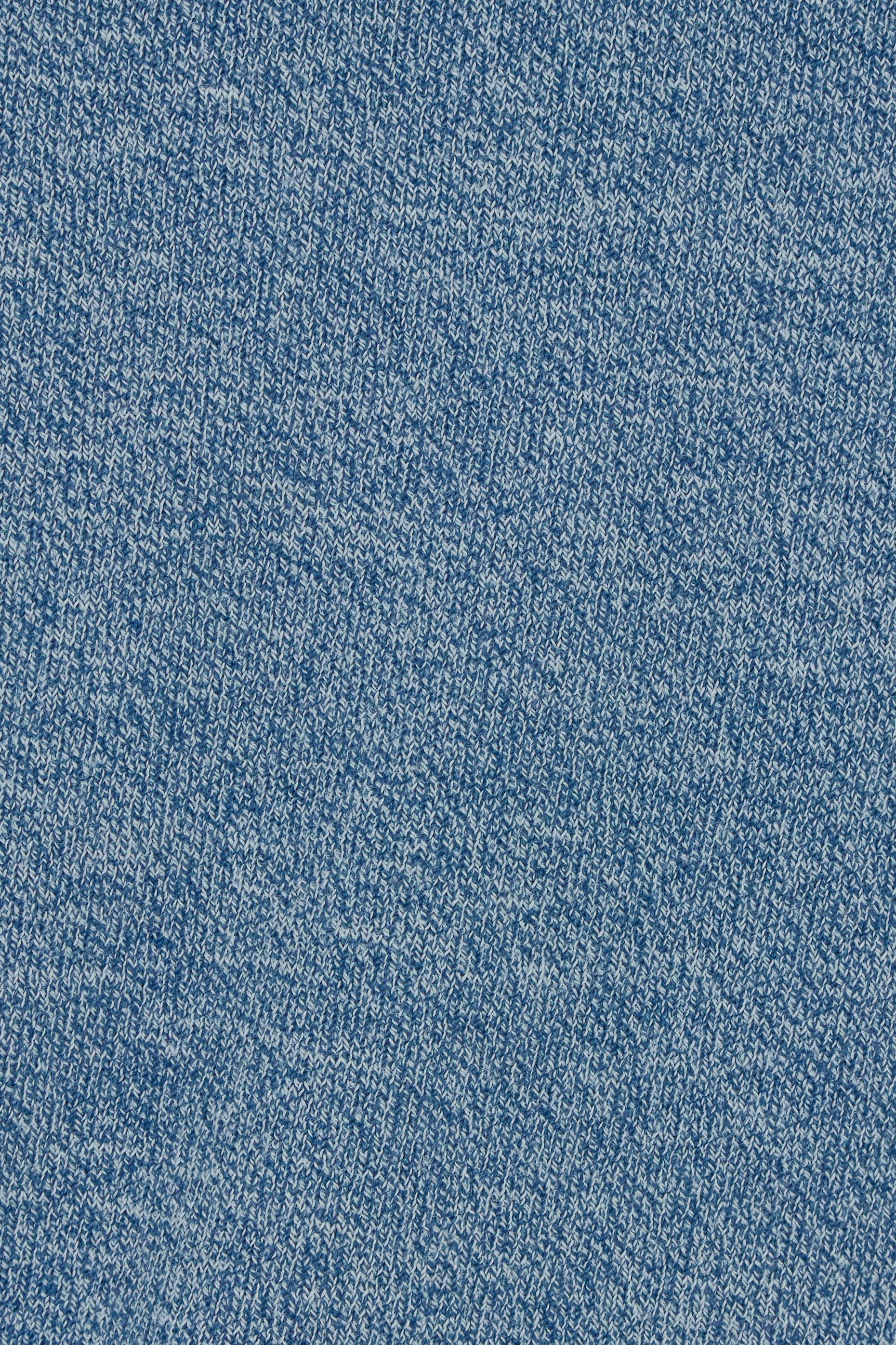 Product shot of the Snuggle Up Jumper - Denim in colour Denim, showing detail