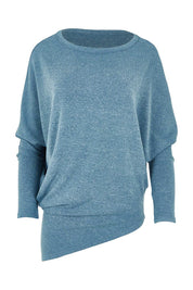 Product shot of the Snuggle Up Jumper in colour Denim (Blue), from the front
