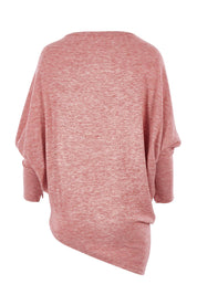 Product shot of the Snuggle Up Jumper in colour Dustypink (Pink), from the back