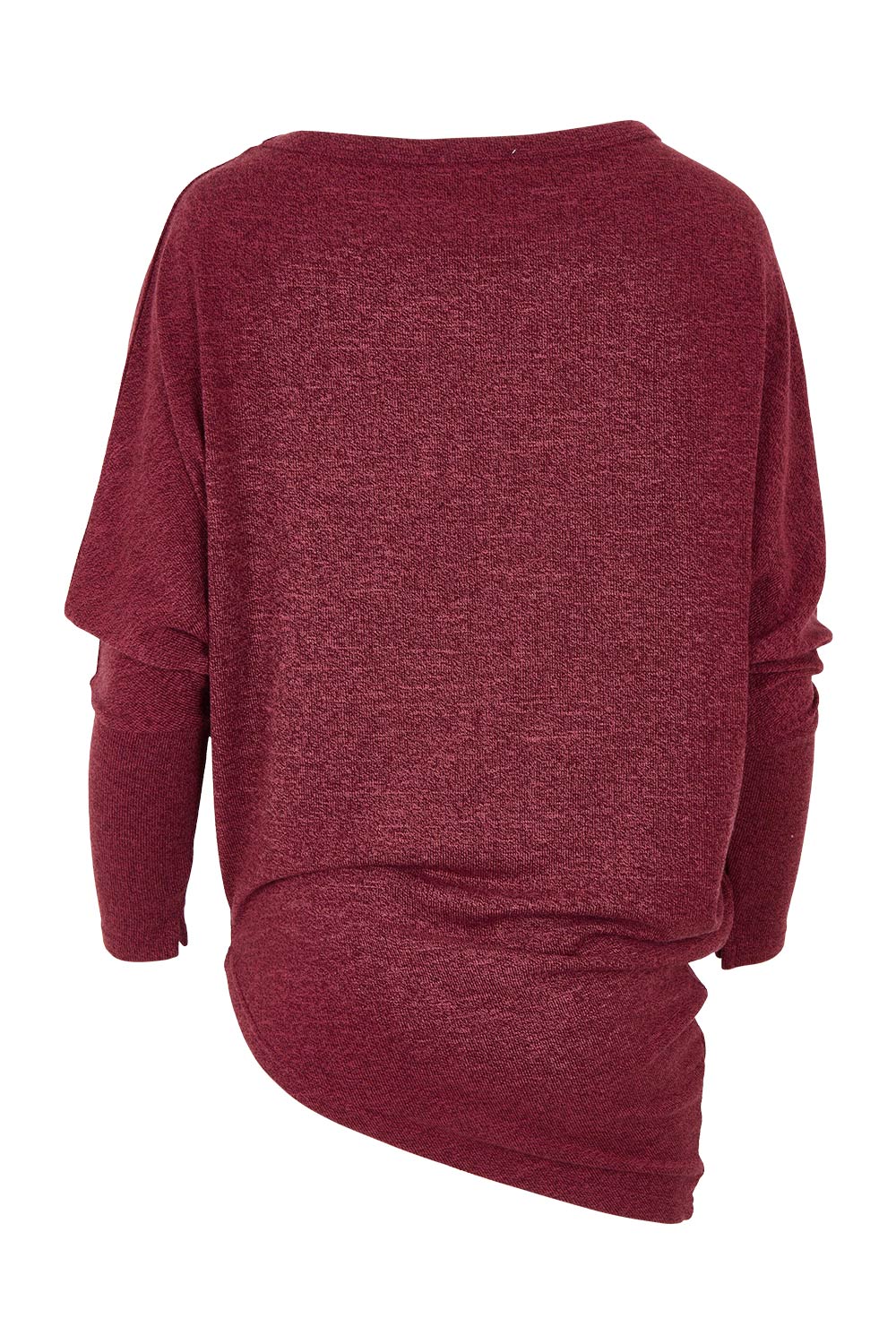 Product shot of the Snuggle Up Jumper in colour Grape (Purple), from the back