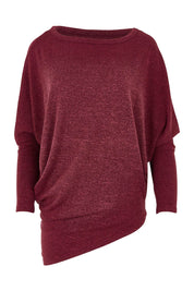 Product shot of the Snuggle Up Jumper in colour Grape (Purple), from the front
