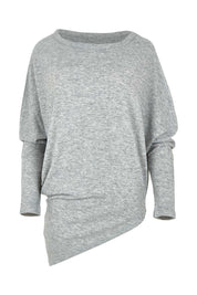 Product shot of the Snuggle Up Jumper in colour Greymarl (Grey), from the front