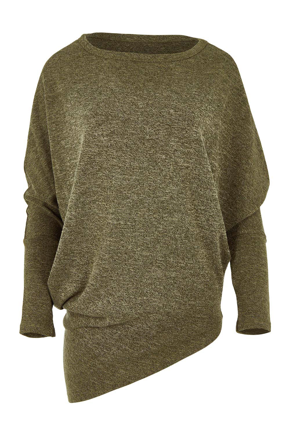 Product shot of the Snuggle Up Jumper in colour Gum (Green), from the front