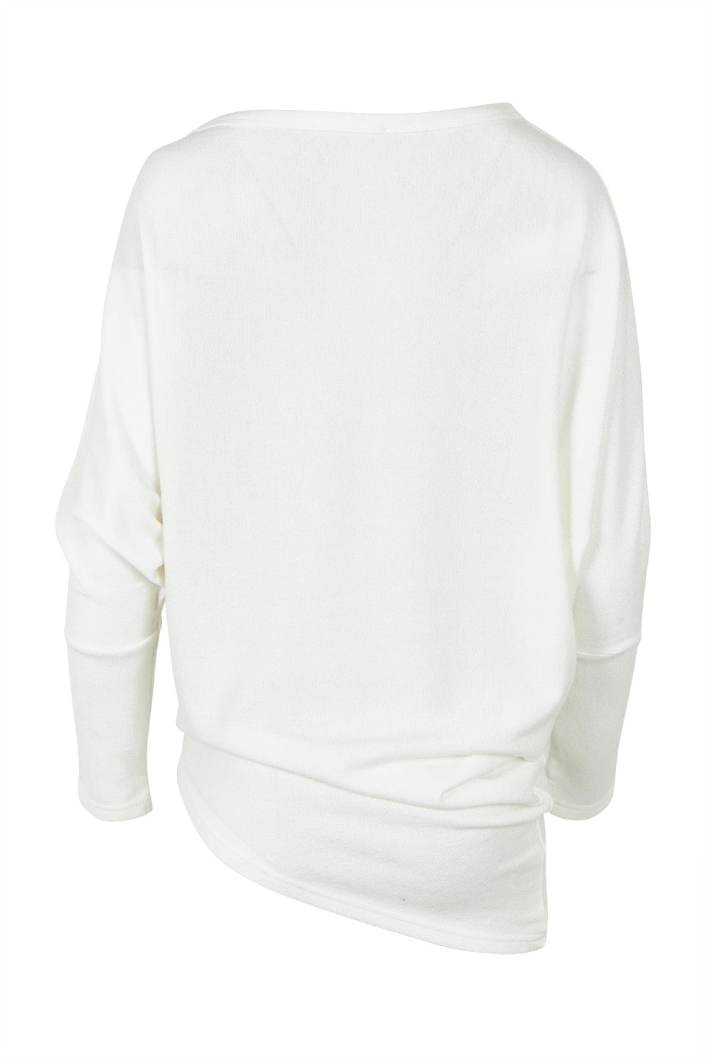Product shot of the Snuggle Up Jumper in colour Ivory (White), from the back