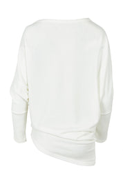 Product shot of the Snuggle Up Jumper in colour Ivory (White), from the back
