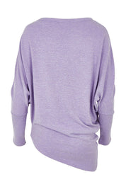 Product shot of the Snuggle Up Jumper in colour Lavender (Purple), from the back