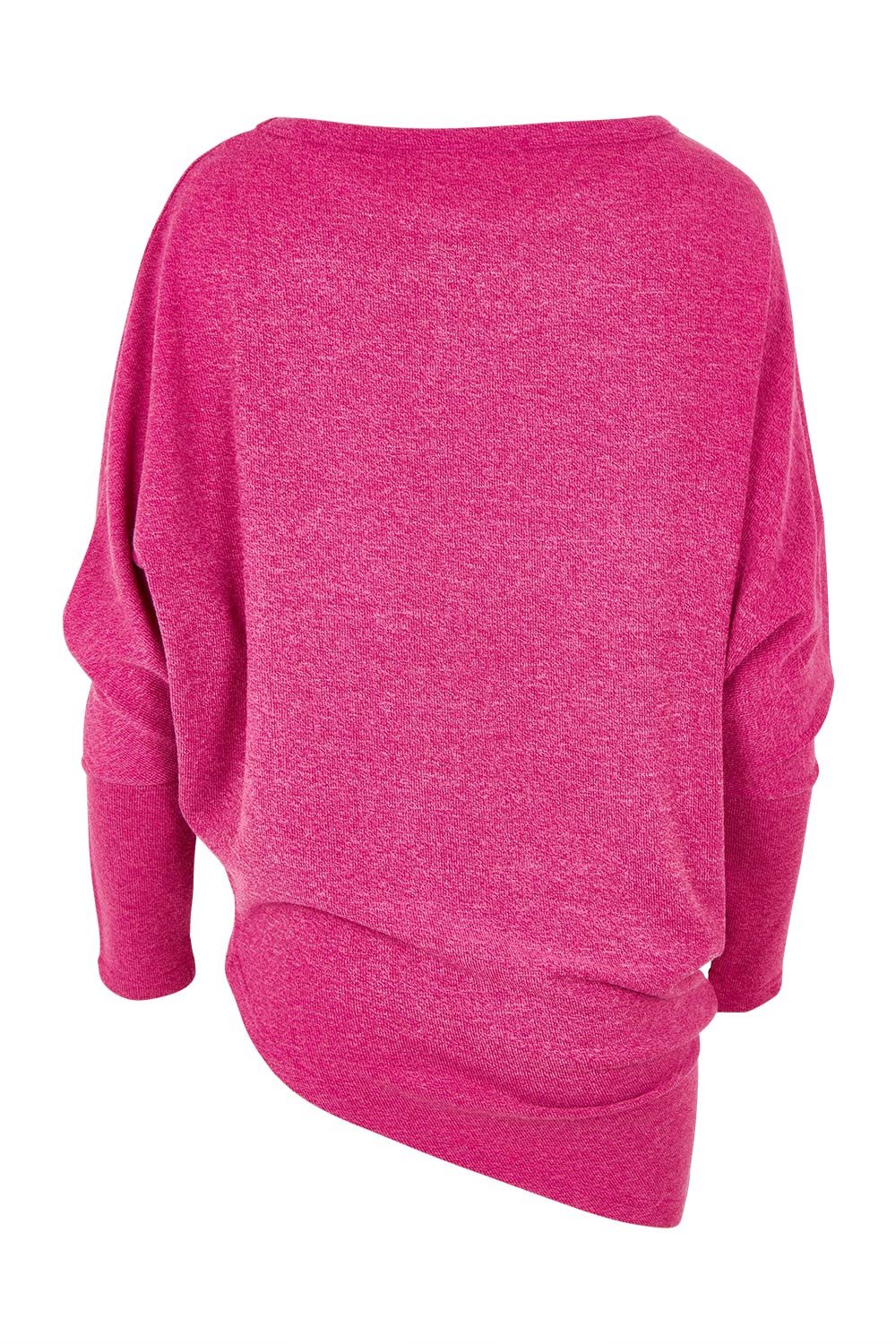 Product shot of the Snuggle Up Jumper in colour Magenta (Pink), from the back