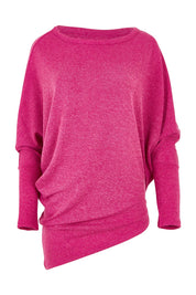 Product shot of the Snuggle Up Jumper in colour Magenta (Pink), from the front