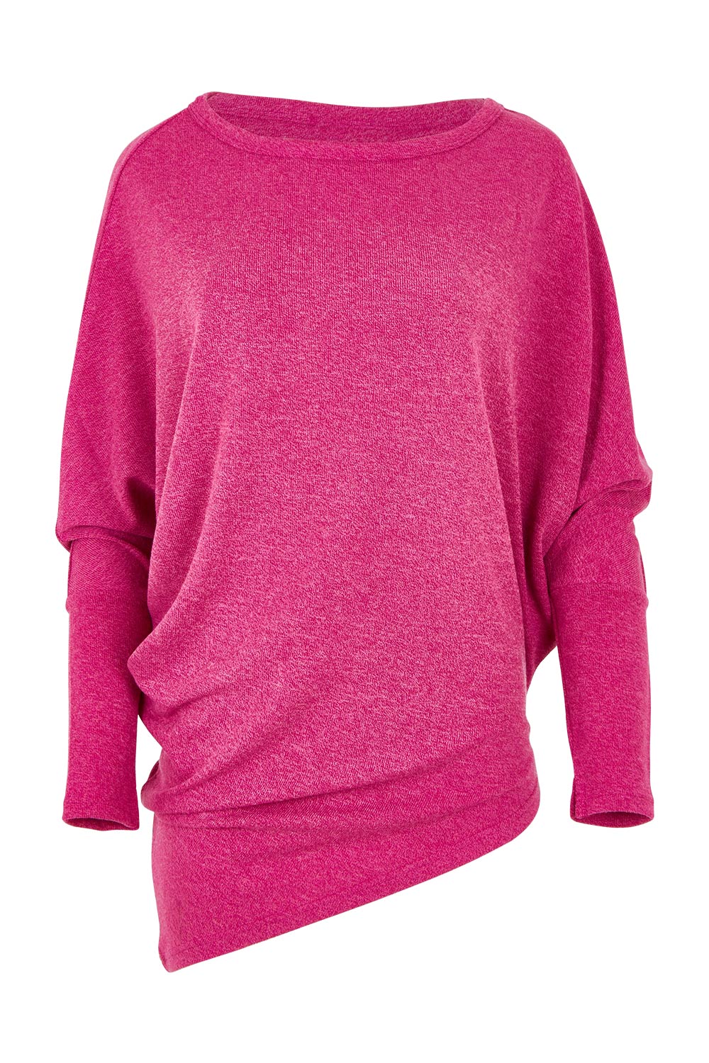 Product shot of the Snuggle Up Jumper in colour Magenta (Pink), from the front