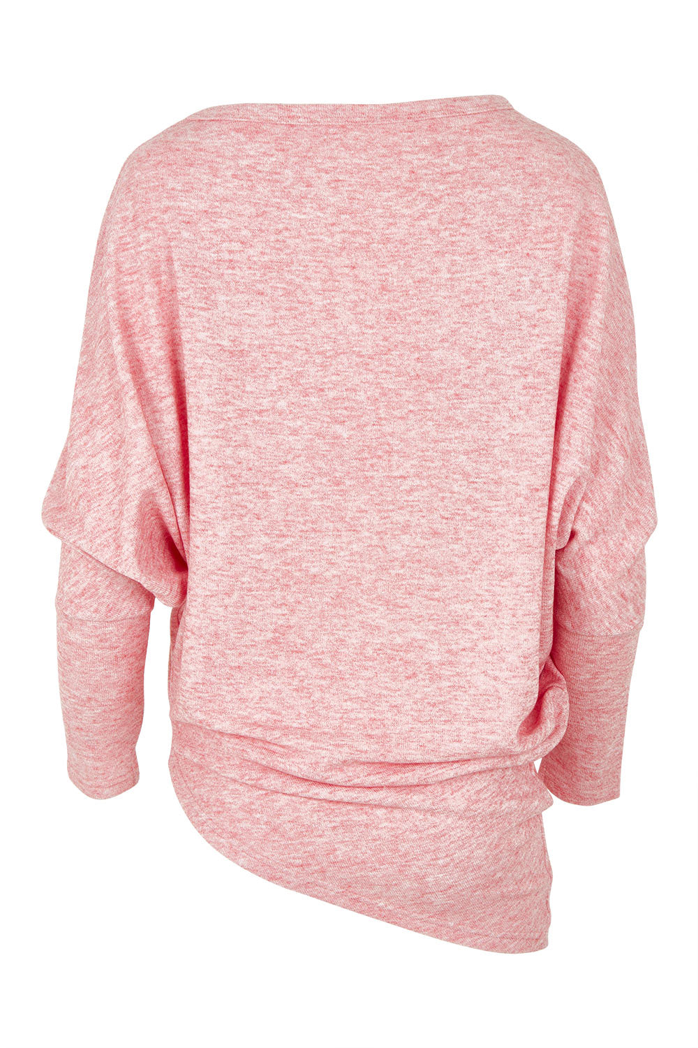 Product shot of the Snuggle Up Jumper in colour Pinkmarl (Pink), from the back