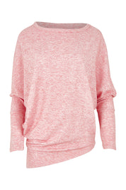 Product shot of the Snuggle Up Jumper in colour Pinkmarl (Pink), from the front