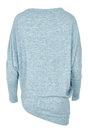 Product shot of the Snuggle Up Jumper in colour Skymarl (Blue), from the back