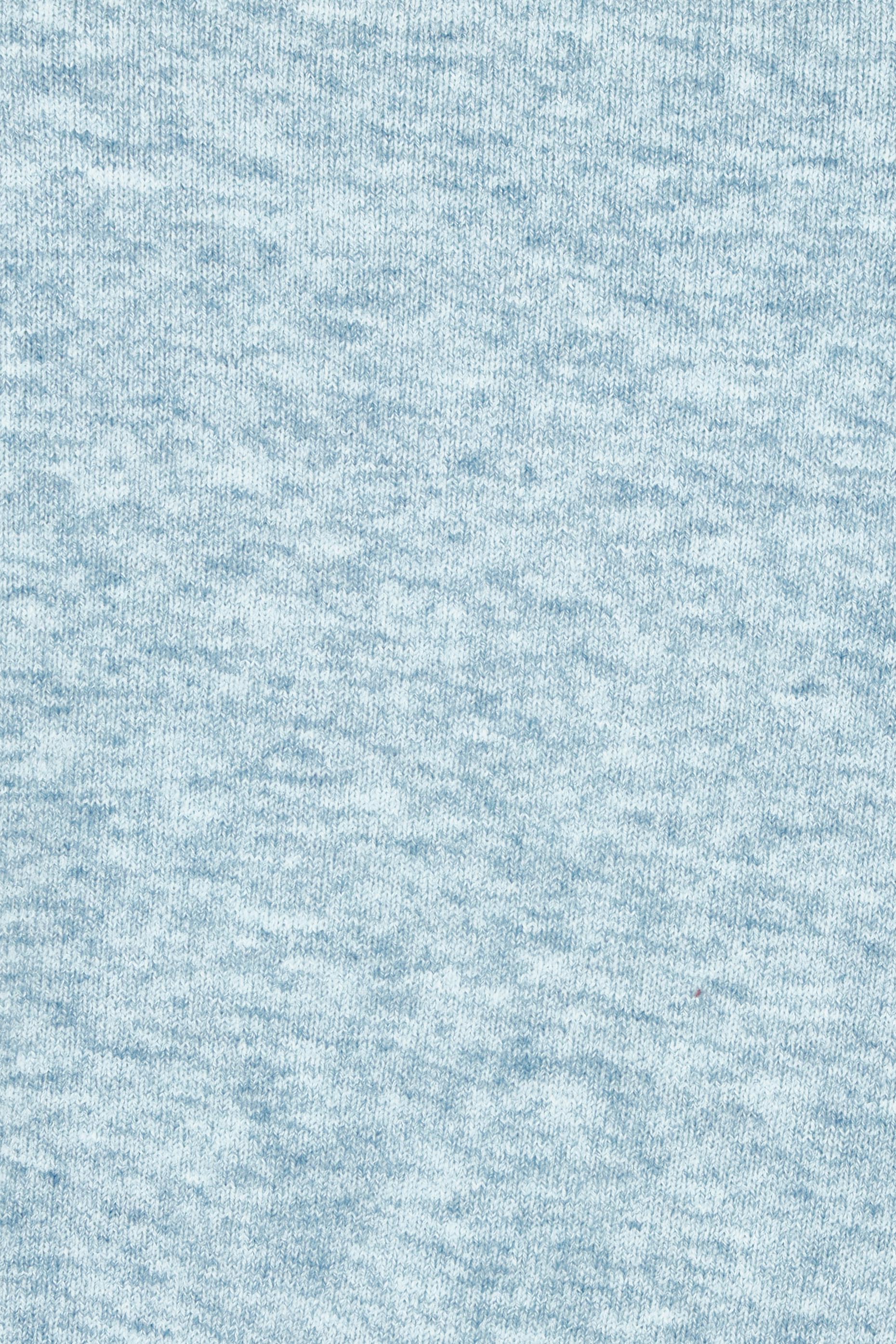 Product shot of the Snuggle Up Jumper in colour Skymarl (Blue), detail