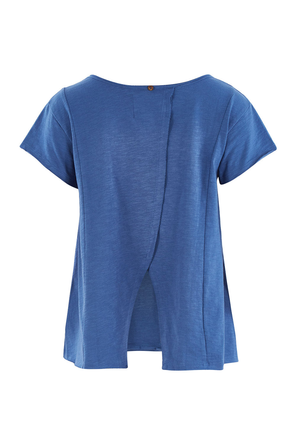 Product shot of the Casual Friday Tee in colour Chambray (Blue), from the back