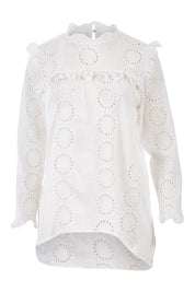 Product shot of the I Fancy You Blouse in colour White (White), from the front