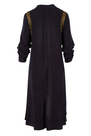 Product shot of the You At My Shoulder Tunic in colour Black (Black), from the back