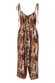 Product shot of the Oh The Places You Will Go Jumpsuit in colour Leopard, from the front